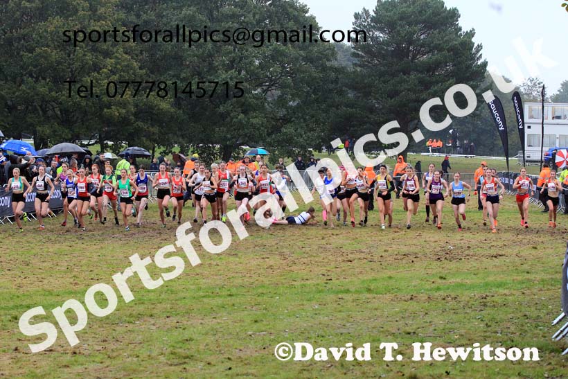 Junior Womens 2023 National Cross Country Relays, Berry Hill Park, Mansfield.  Photo: David T. Hewitson/Sports for All Pics